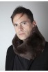 Dark brown rex fur neck warmer - Unisex